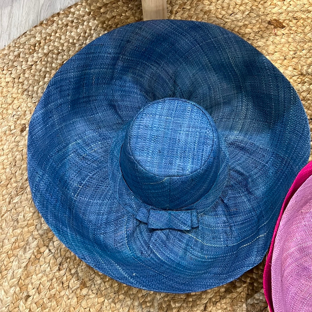 Blue Demi Capeline Straw Hat