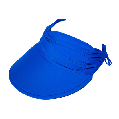 Royal Blue Calypso Ruched Adjustable Sun Visor