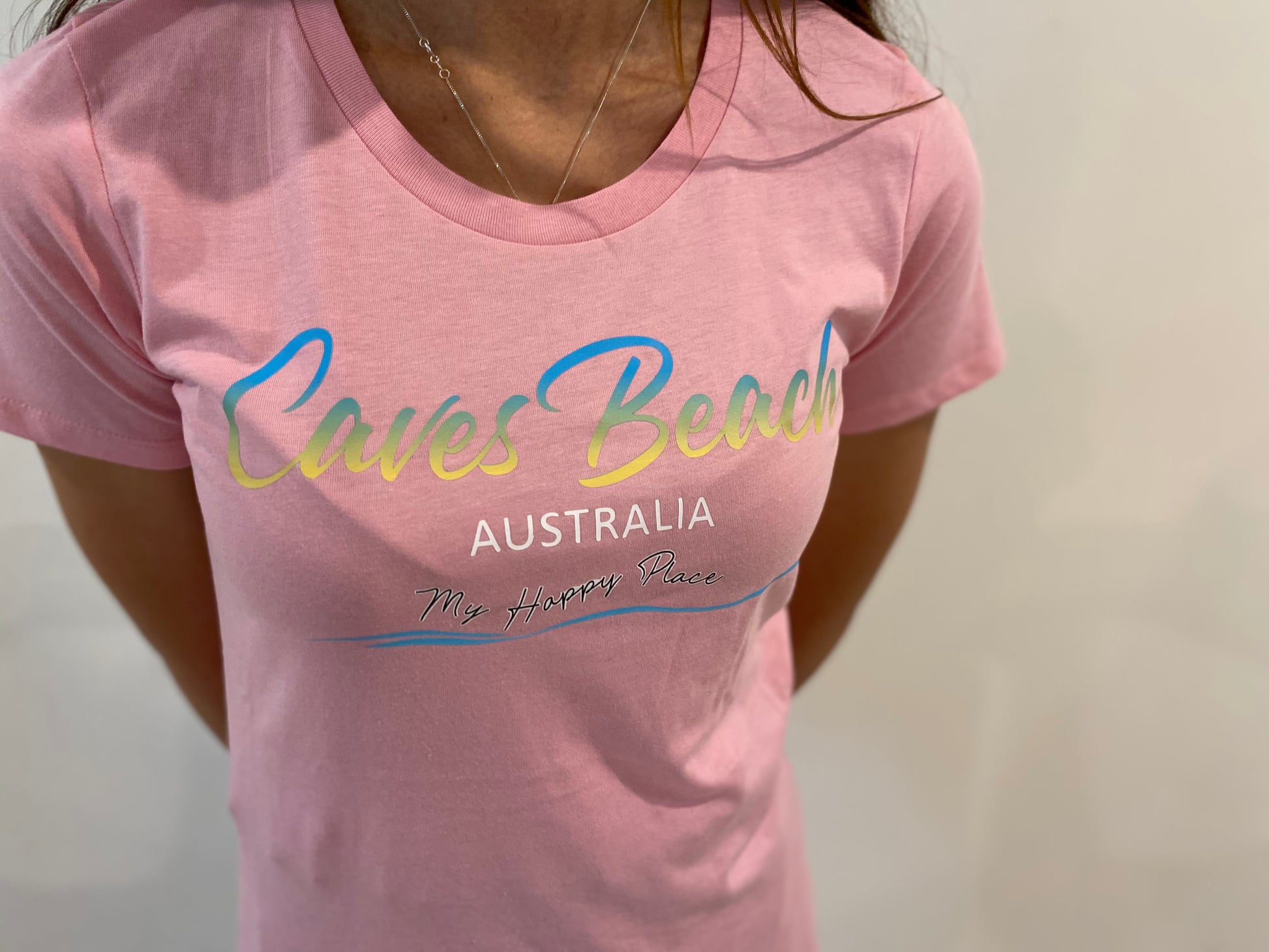Caves beach australia Printed T-shirt my happy place