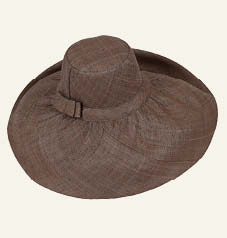 Woven Straw Wide Brim Sun Hat with Bow Straw Band - Taupe