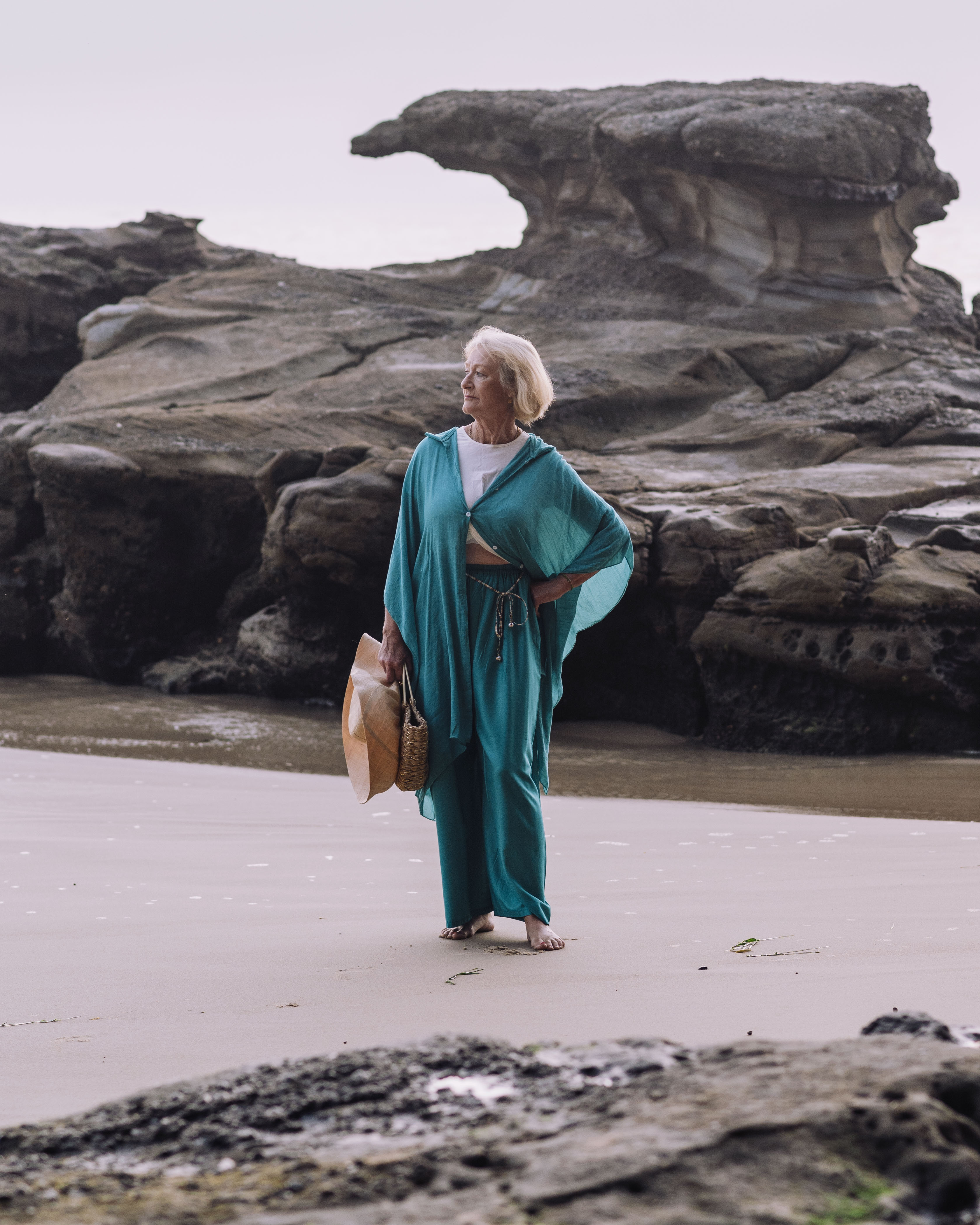 woman on the beach wearing Palazzo Pants