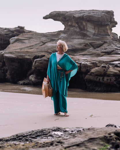 woman on the beach wearing Palazzo Pants