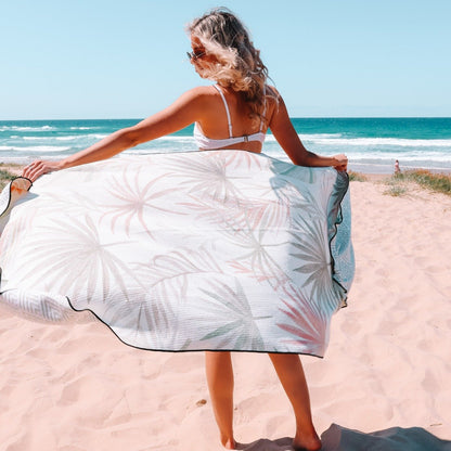 Sand Free Towel - The Whitehaven Fan Palm Leaf